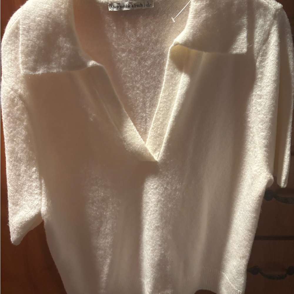 Abercrombie & Fitch Cream Knit Top